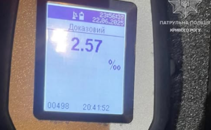 У Кривому Розі вкотре виявили порушників, які сідають за кермо в стані спʼяніння