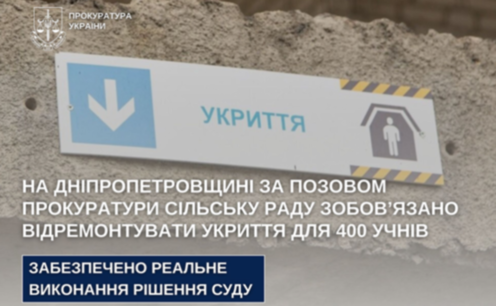 Безпека дітей в умовах війни: на Дніпропетровщині відремонтували укриття для 400 учнів