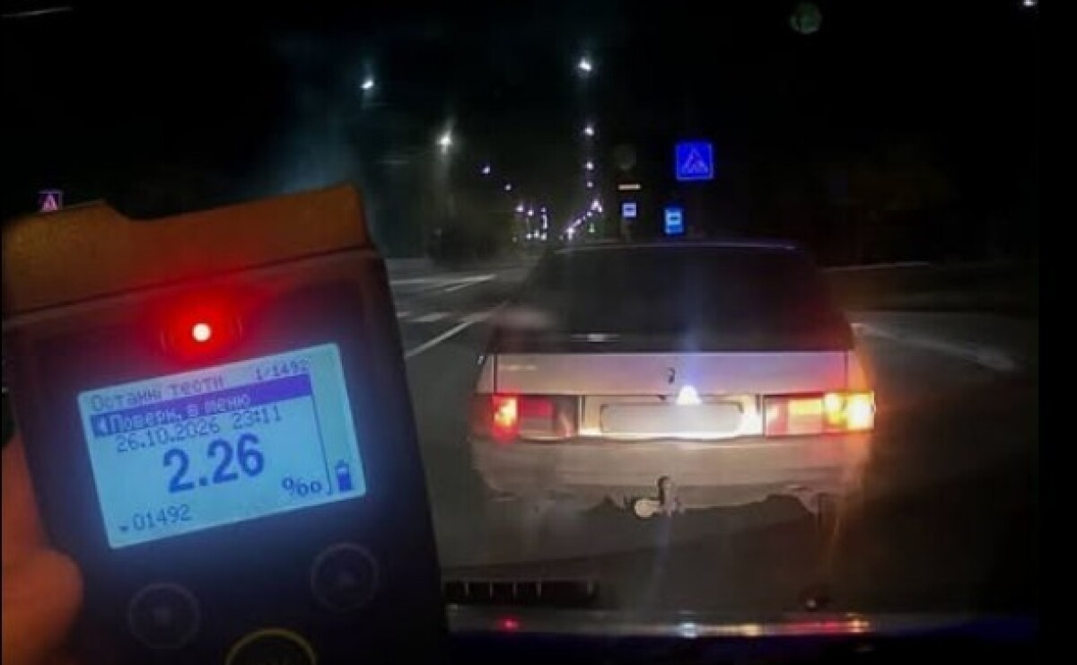 Сів за кермо після вживання алкоголю: у Кривому Розі виявили нетверезого водія