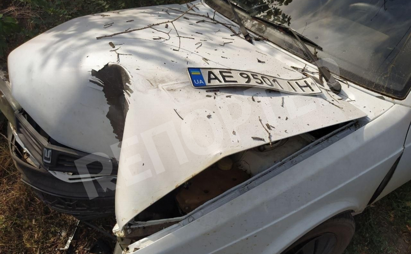 В Кривом Роге машина снесла дерево после столкновения с другим авто